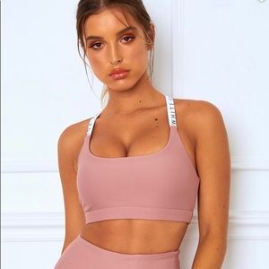 Poppy Logo Sports Bra Dusty Rose